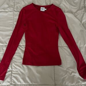Red Long Sleeve Top